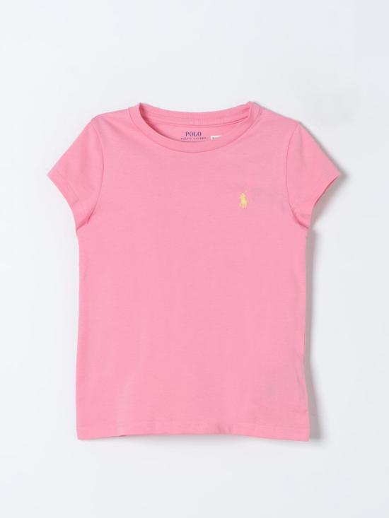 25FW [키즈] 폴로 랄프로렌 티셔츠 312833549072 FLORIDA PINK W OASIS YEL Pink