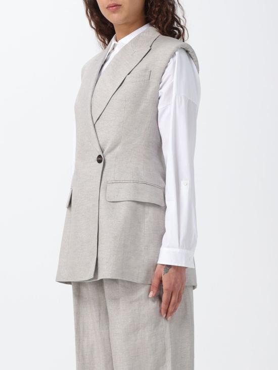  브루넬로 쿠치넬리 베스트 MH5672006 C011 Grey - BRUNELLO CUCINELLI