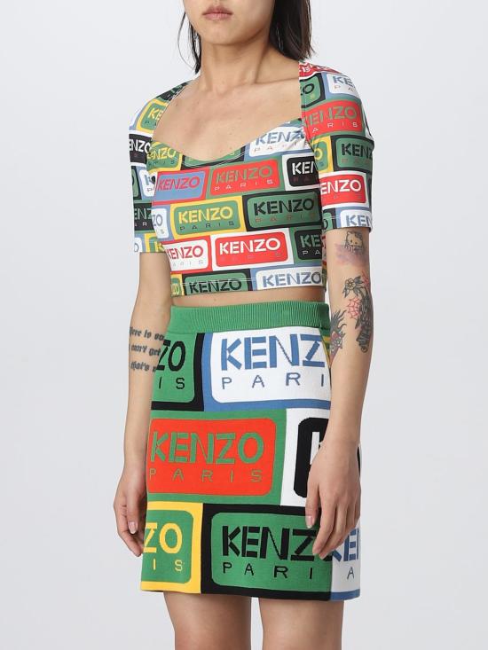  겐조 반팔 티셔츠 FD52TO7024SN MU Green - KENZO