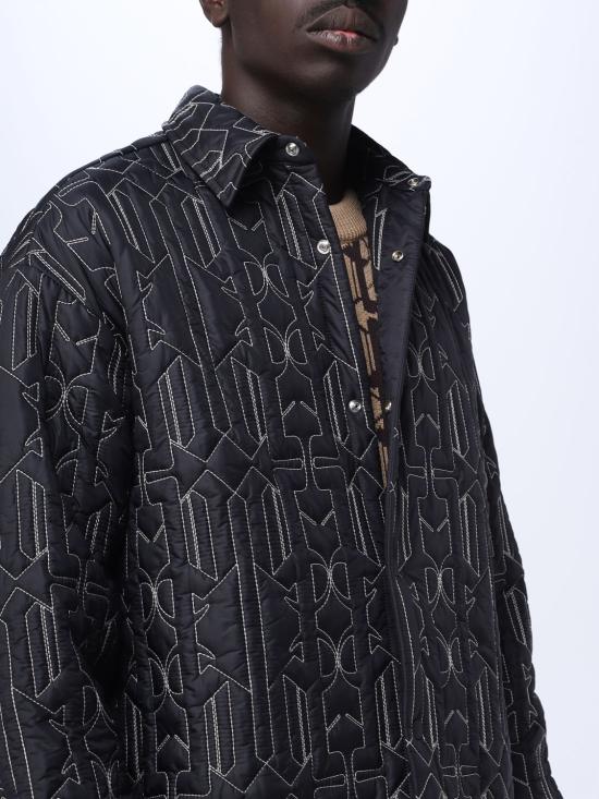 25FW 팜앤젤스 긴팔 셔츠 PMEA251E23FAB001 1103 Black - PALM ANGELS