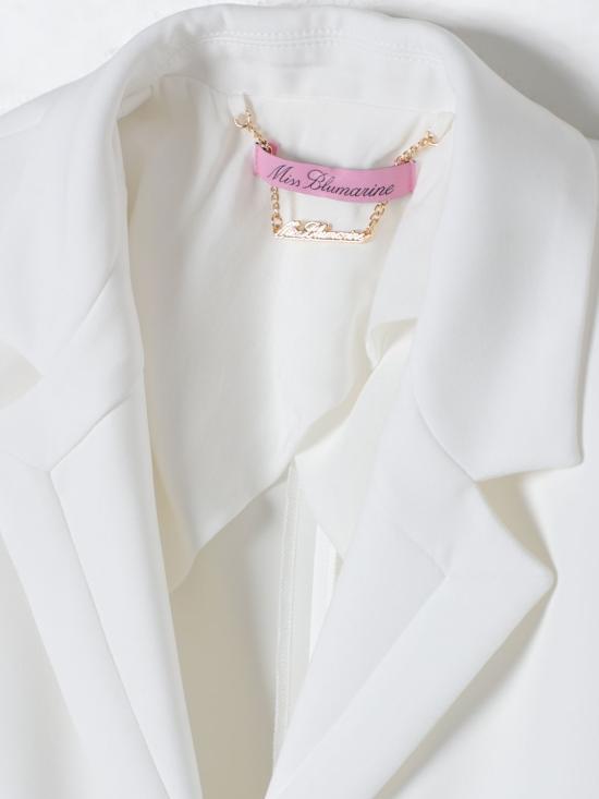 25FW [키즈] 미스블루마린 캐주얼 자켓 IA4019T2200 10602 White - MISS BLUMARINE