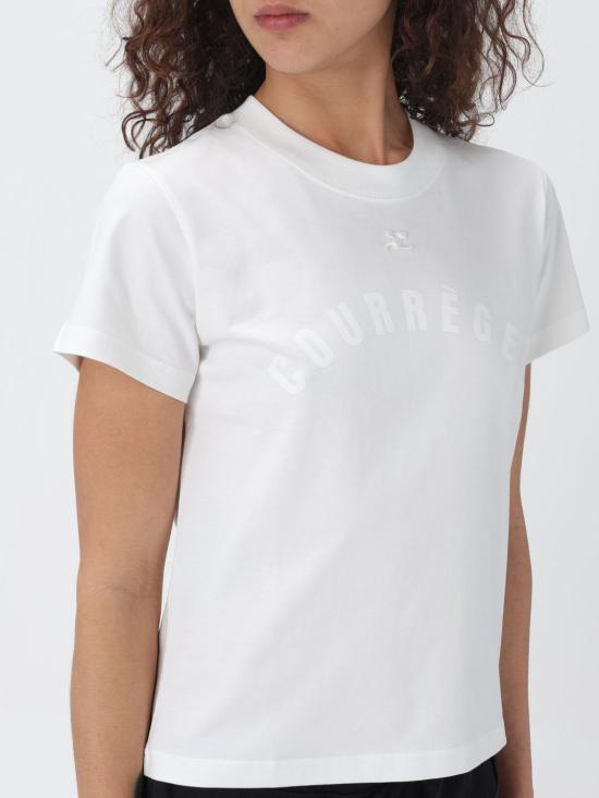  쿠레쥬 반팔 티셔츠 124JTS006JS0112 0001 White - COURREGES
