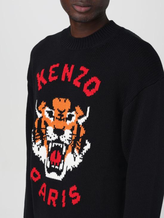  겐조 긴팔 티셔츠 FE58PU0143LD 99J Black - KENZO