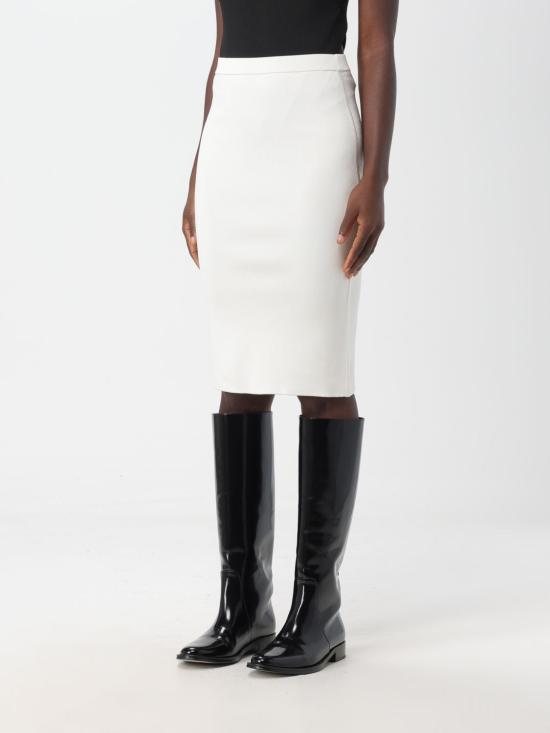  생로랑 미디 스커트 769316 Y76KE 9502 Yellow Cream - SAINT LAURENT