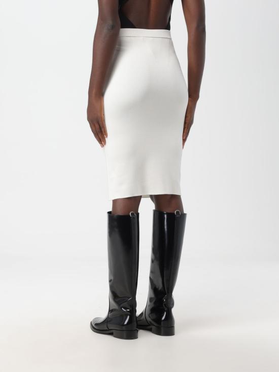  생로랑 미디 스커트 769316 Y76KE 9502 Yellow Cream - SAINT LAURENT