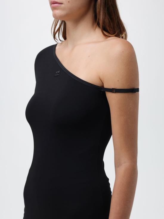  쿠레쥬 미디 원피스 323JRO243JS0097 9999 Black - COURREGES