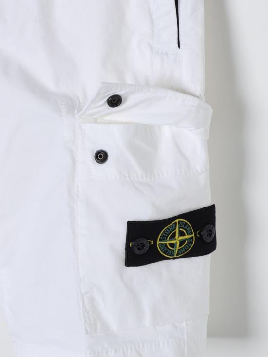 25FW [키즈] 스톤 아일랜드 쇼츠/버뮤다 L0210 V0001 White - STONE ISLAND