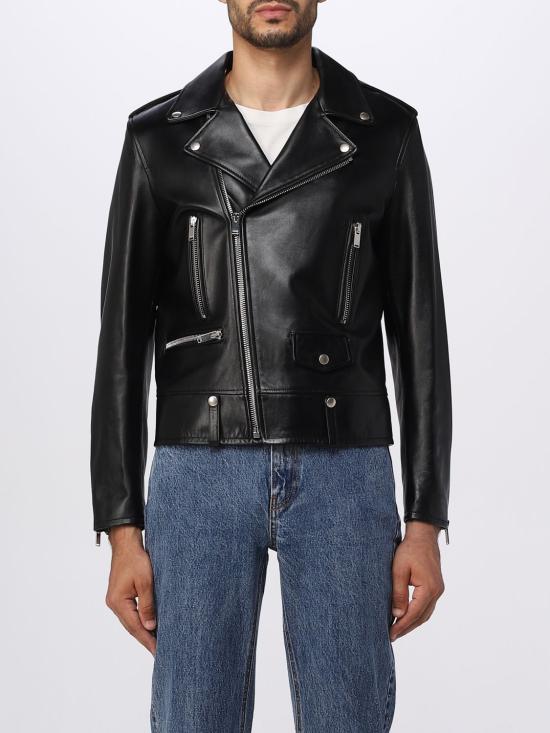 25FW 생로랑 램스킨 클래식 모터사이클 자켓  484284Y5YA2 1000 Black