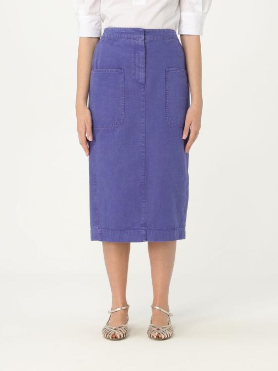  막스마라 롱 스커트 2411101093600 011 Periwinkle