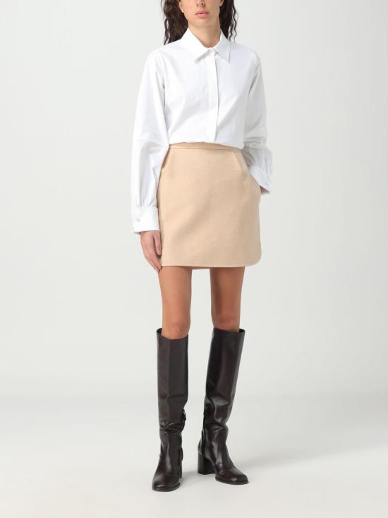  막스마라 숏 스커트 2311063636600 002 Beige - MAX MARA