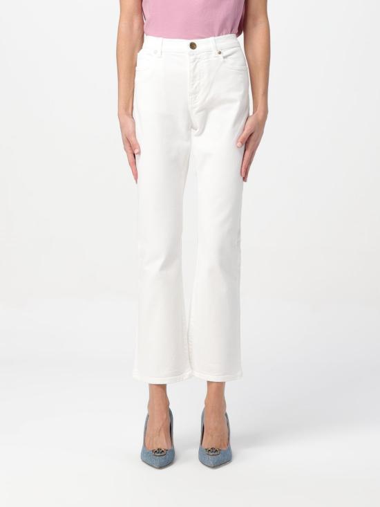 25FW 핑코 데님 팬츠 100172A1JM Z14 White