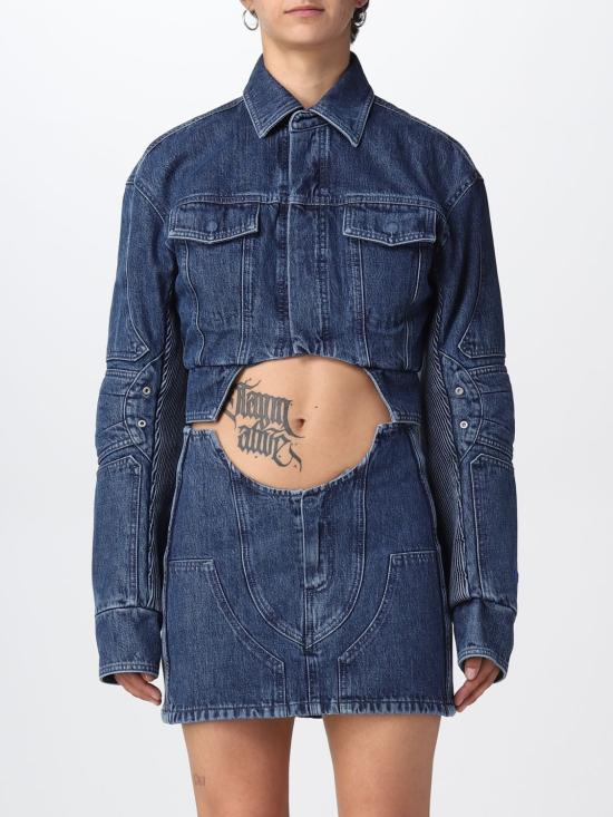  오프화이트 데님 자켓 OWYE044S23DEN001 4500 Blue