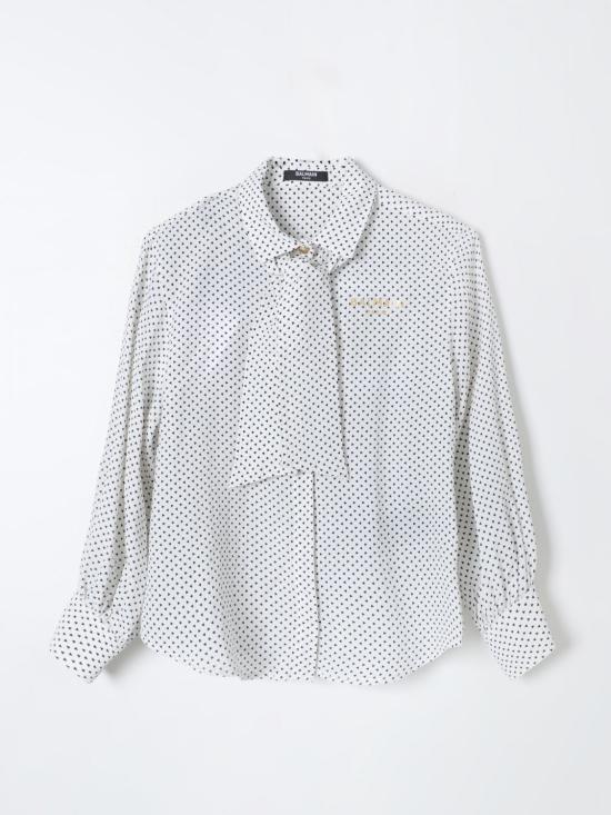 25FW [키즈] 발망 셔츠 BU5A40K0174 101NE Yellow Cream