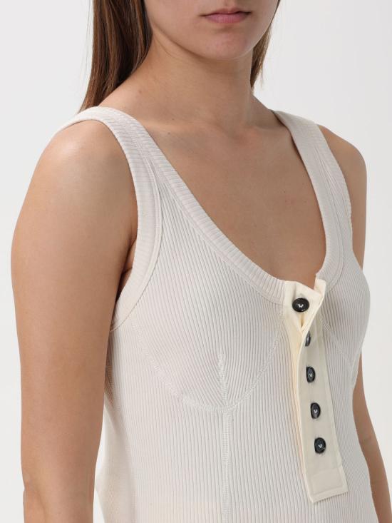  보테가베네타 민소매 티셔츠 779198V3Z60 9028 Yellow Cream - BOTTEGA VENETA