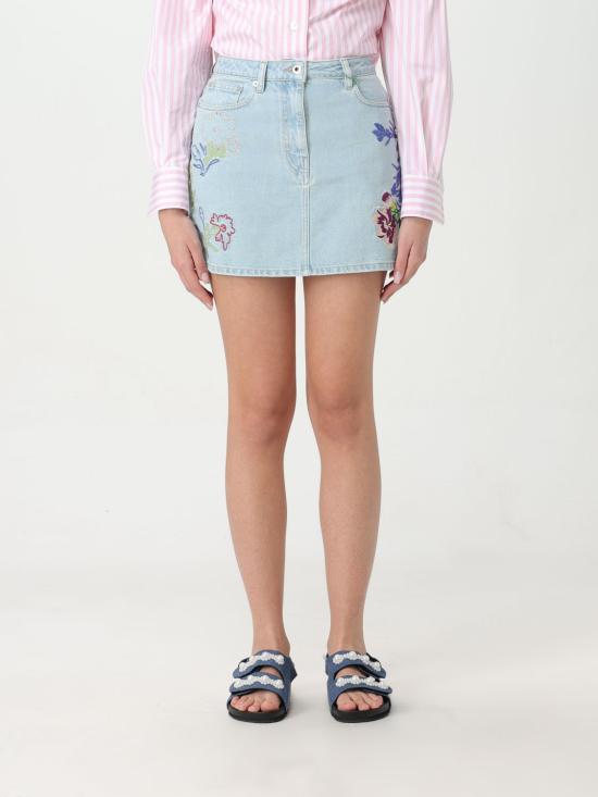  겐조 데님 스커트 FE52DJ2806B4 DT Stone Washed