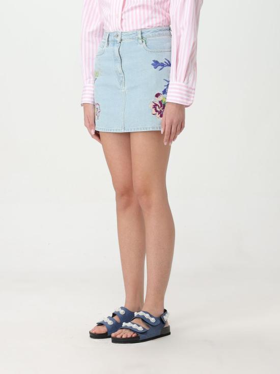  겐조 데님 스커트 FE52DJ2806B4 DT Stone Washed - KENZO