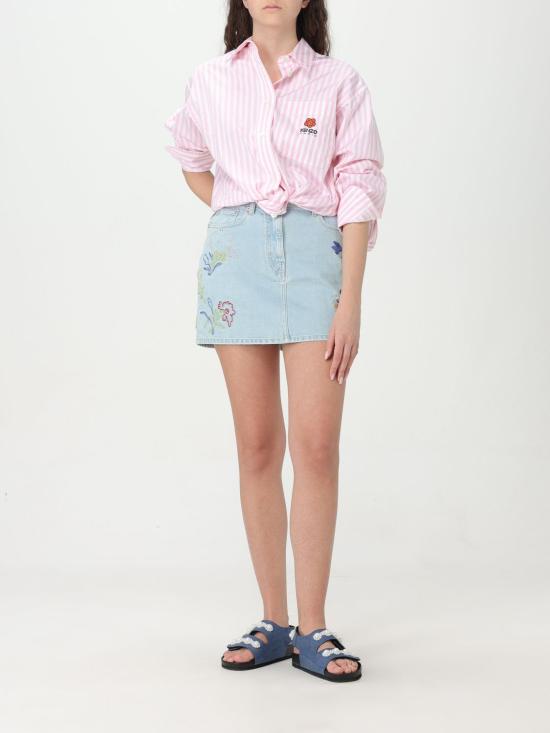  겐조 데님 스커트 FE52DJ2806B4 DT Stone Washed - KENZO