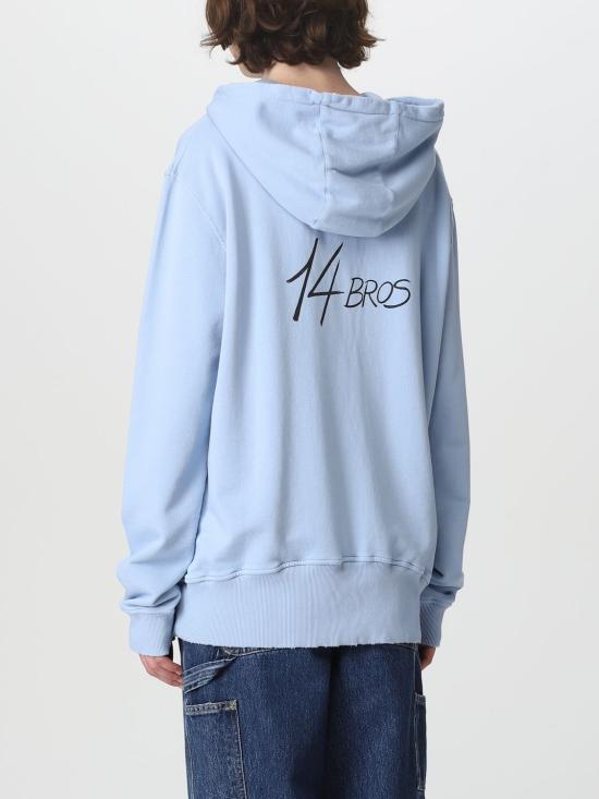 14 브로스 후드 티셔츠 14128A5127434 580 Gnawed Blue - 14 BROS