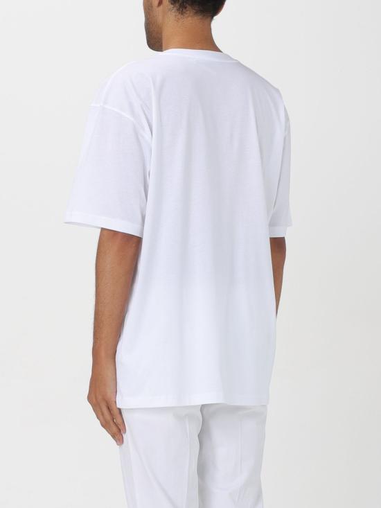  모스키노 반팔 티셔츠 07210241 1001 White - MOSCHINO