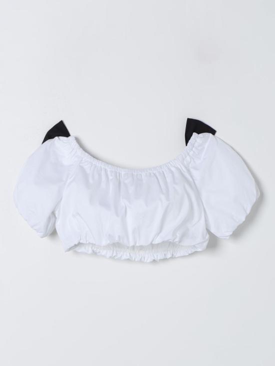 25FW [키즈] 엠에스지엠 티셔츠 S4MSJGTO108 001 White - MSGM