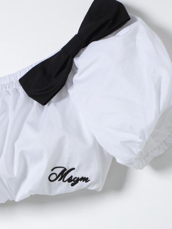 25FW [키즈] 엠에스지엠 티셔츠 S4MSJGTO108 001 White - MSGM