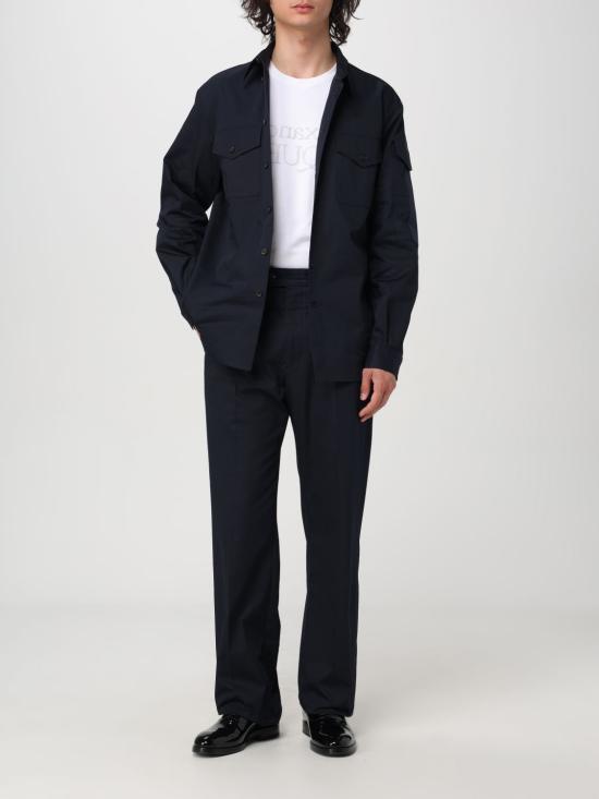 25FW 알렉산더 맥퀸 스트레이트 팬츠 794744QSAA7 4100 Navy - ALEXANDER MCQUEEN