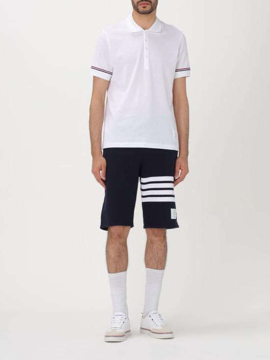 25FW 톰브라운 폴로 티셔츠 MJP193AJ0129 100 White - THOM BROWNE