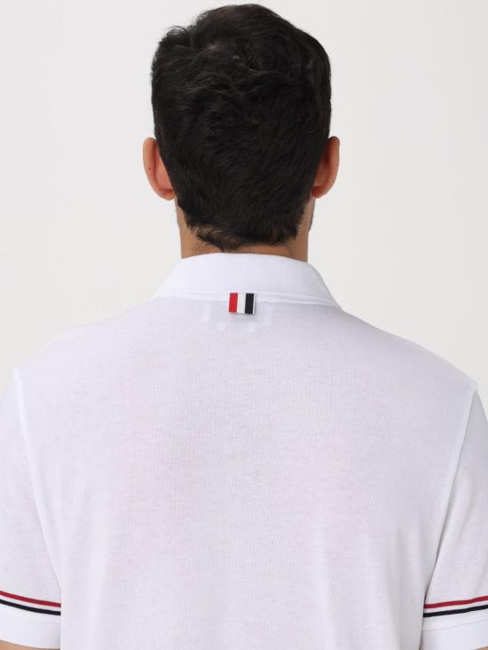 25FW 톰브라운 폴로 티셔츠 MJP193AJ0129 100 White - THOM BROWNE