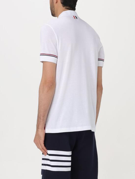 25FW 톰브라운 폴로 티셔츠 MJP193AJ0129 100 White - THOM BROWNE