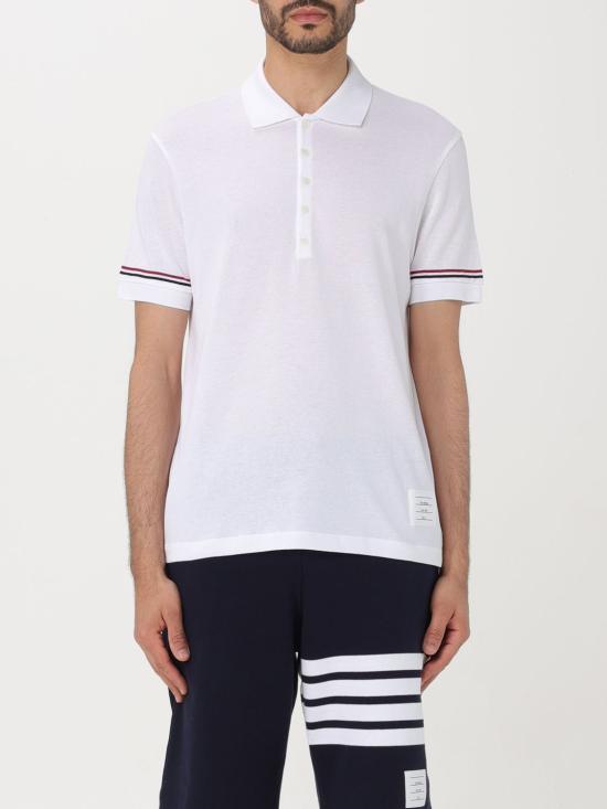 25FW 톰브라운 폴로 티셔츠 MJP193AJ0129 100 White