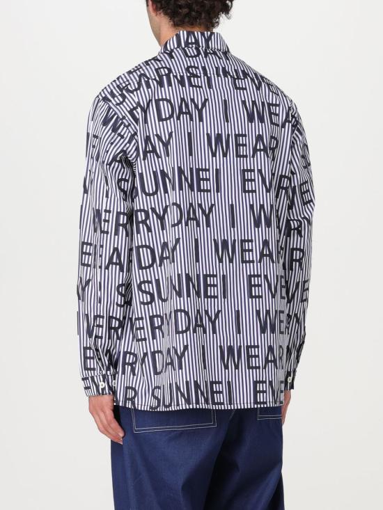  써네이 긴팔 셔츠 MRTWMSHR042 POP009 117F OFFWHITE NAVYBLUE White - SUNNEI