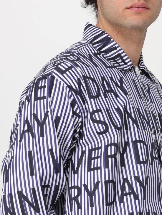  써네이 긴팔 셔츠 MRTWMSHR042 POP009 117F OFFWHITE NAVYBLUE White - SUNNEI