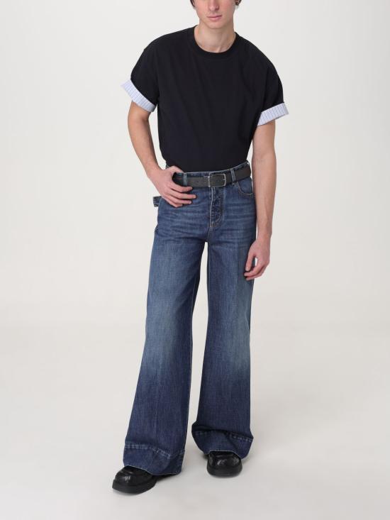 25FW 보테가베네타 반팔 티셔츠 754683V39G0 4121 Blue - BOTTEGA VENETA