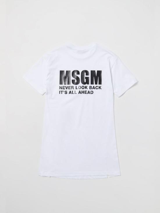 24SS [키즈] 엠에스지엠 원피스 S4MSJGDR031 001 White - MSGM