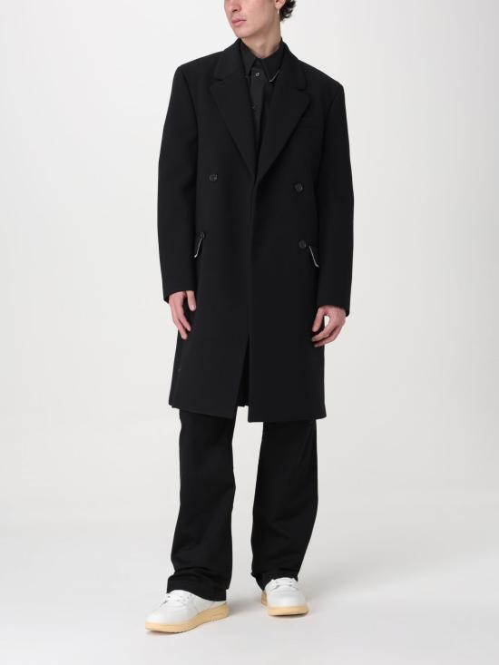 25FW 오프화이트 코트 OMER082F23FAB001 1010 Black - OFF WHITE