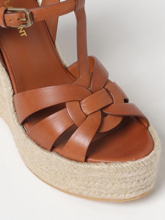 25FW 생로랑 트리뷰트 에스파드리유 웻지 스무스 레더 611924BDA00 2206 Leather - SAINT LAURENT