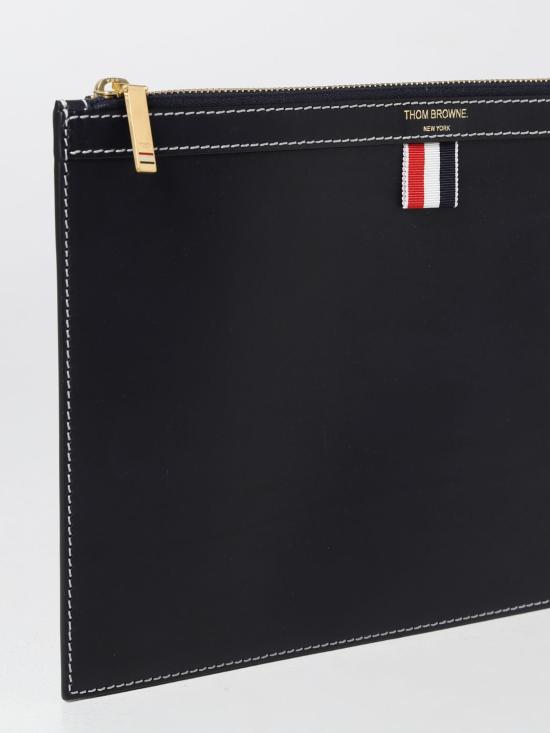 25FW 톰브라운 클러치/파우치 MAC019LL0044 415 Navy - THOM BROWNE
