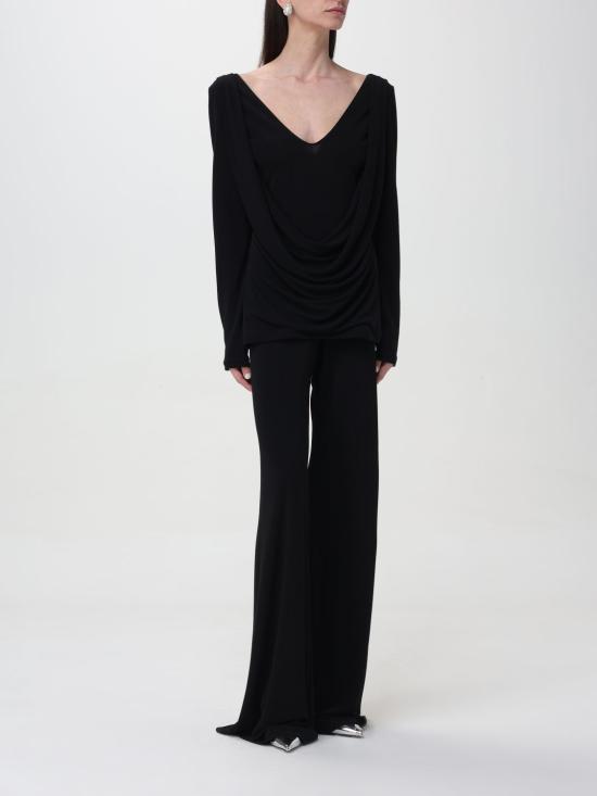25FW 알베르타 페레티 긴팔 티셔츠 12011621 0555 Black - ALBERTA FERRETTI