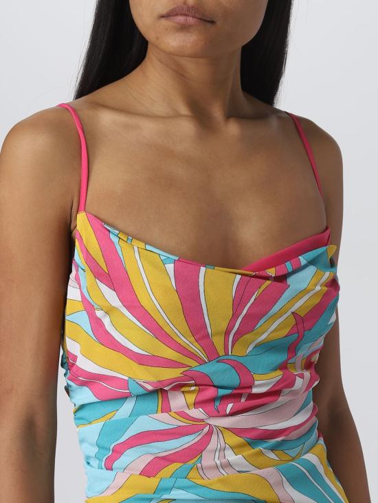  핑코 롱 원피스 100099A0H4 SH7 Multicolor - PINKO