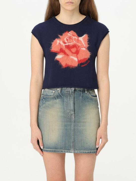  겐조 민소매 티셔츠 FE52PU4683BM 77 Blue