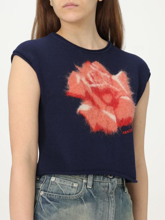  겐조 민소매 티셔츠 FE52PU4683BM 77 Blue - KENZO