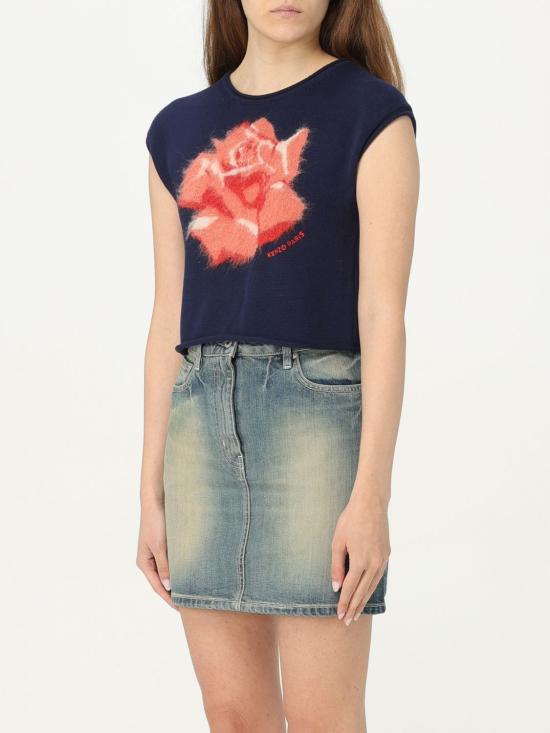  겐조 민소매 티셔츠 FE52PU4683BM 77 Blue - KENZO