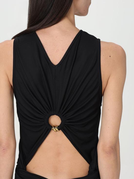 25FW 보테가베네타 롱 원피스 772479VKUQ0 1000 Black - BOTTEGA VENETA