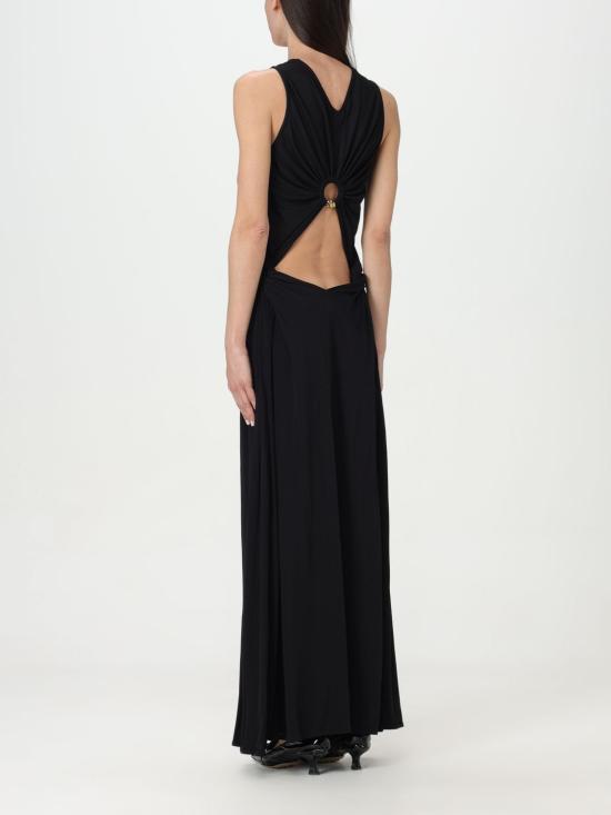 25FW 보테가베네타 롱 원피스 772479VKUQ0 1000 Black - BOTTEGA VENETA