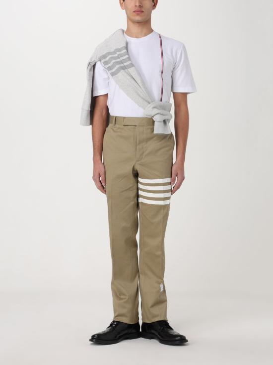 25FW 톰브라운 반팔 티셔츠 MJS252AJ0138 100 White - THOM BROWNE