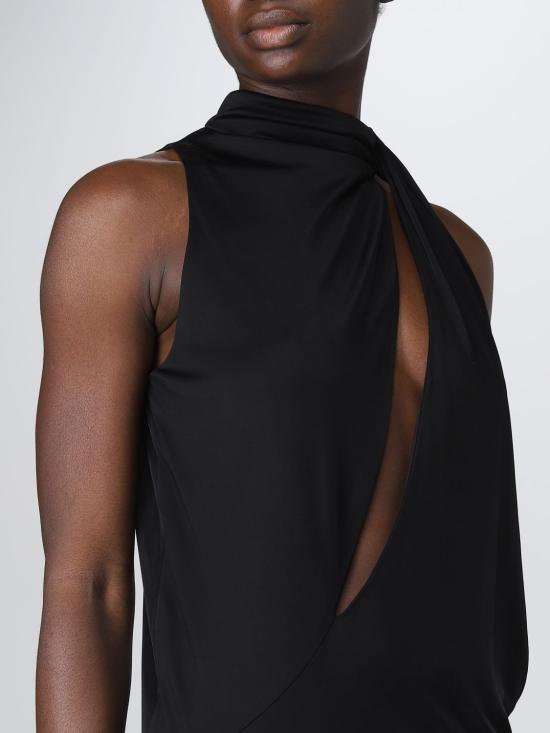 25FW 베르사체 롱 원피스 10100031A00572 1B000 Black - VERSACE