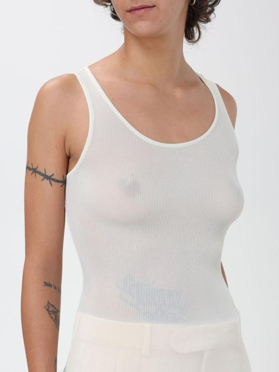  아미 민소매 티셔츠 FTK101JE0022 185 White - AMI