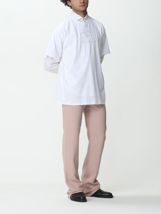 25FW 버버리 EKD 코튼 티셔츠 8072751 White - BURBERRY