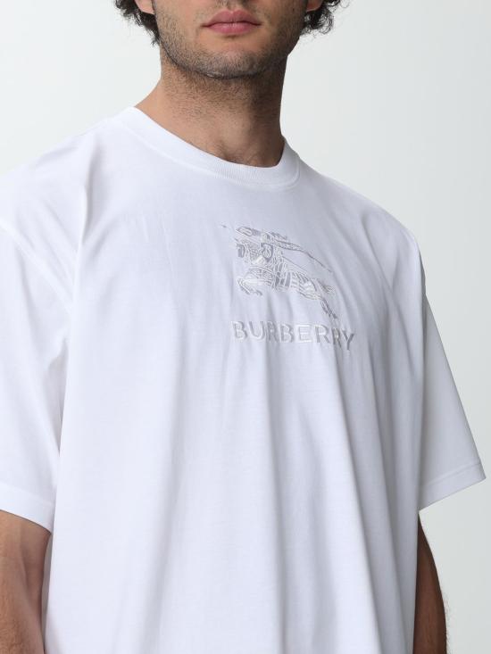25FW 버버리 EKD 코튼 티셔츠 8072751 White - BURBERRY