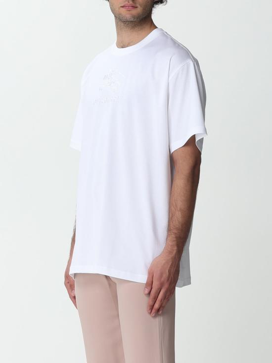 25FW 버버리 EKD 코튼 티셔츠 8072751 White - BURBERRY